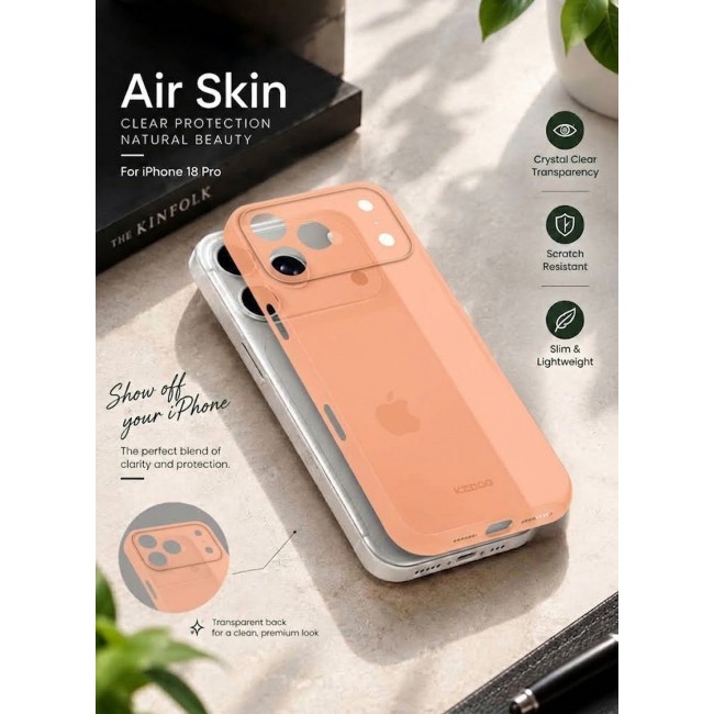 KZDOO 2 Pack Air Skin Case for iPhone 18 Pro - Ultra Slim 0.3mm Protective Cover