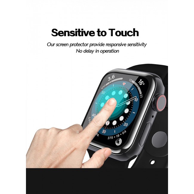 CATANES Tempered Glass Screen Protector for Apple Watch 42mm Series 10 Anti-Scratch Ultra-Thin Protective Film Cover Clear Color