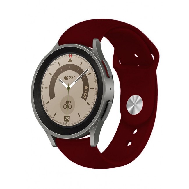 CATANES Samsung Galaxy Watch 5 Band Galaxy Watch 5 Pro Band Replacement Silicone Strap 20mm Smart Watch Wristband Compatible with Galaxy Watch5 (44mm/40mm) Galaxy Watch5 Pro (45mm) Maroon