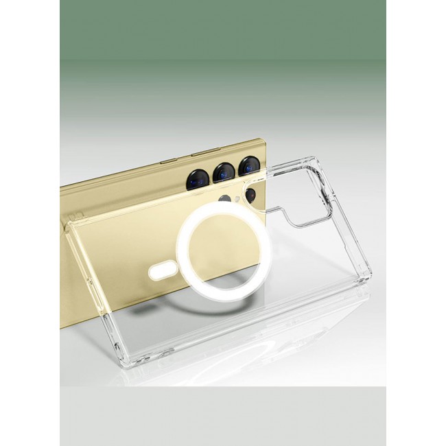 CATANES Samsung Galaxy S24 Ultra Case Translucent TPU Bumper Shockproof Phone Cover with Built-in Magnet Case Cover Compatible with MagSafe