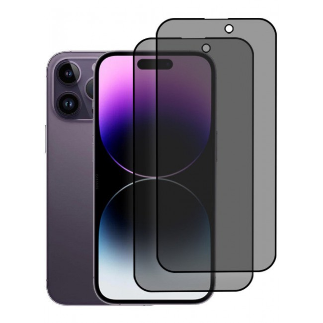 CATANES [iPhone 14 Pro] 2 Pack Privacy Screen Protector 9H Full Coverage Screen Tempered Glass Anti-Spy Bubble Free Case Friendly Screen Protector