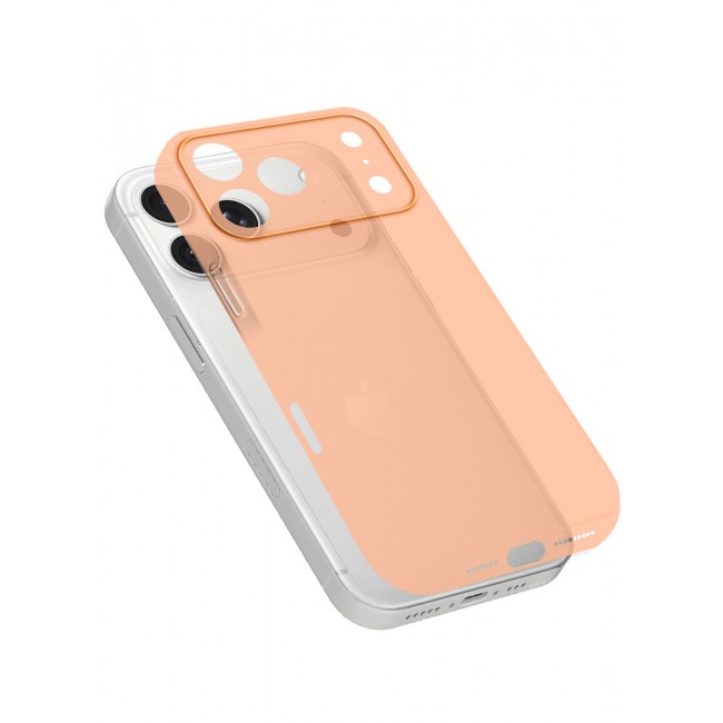 CATANES Air Skin Frosted Matte Case for iPhone 18 Pro Max with Camera Frame Protection - Stylish Ultra Slim Back Cover - Cosmic Orange