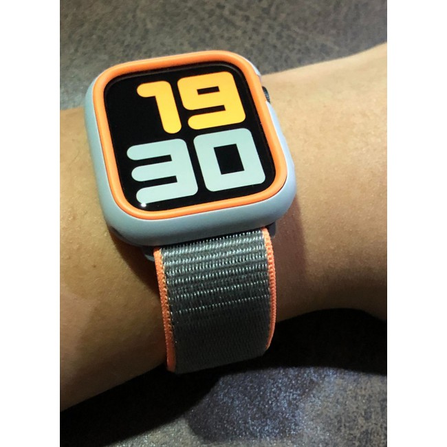 CATANES Apple Watch 42mm 44mm 45mm Nylon Sport Loop Band Compatible with iWatch Series 7/SE/6/5/4/3/2/1 Vitamin C