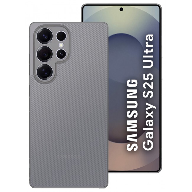 CATANES ( for Galaxy S25 Ultra ) Case Air Skin Line Design Back Cover Sturdy Durable Ultra-Thin Case Drop Protection Cover Clear - Dark Grey