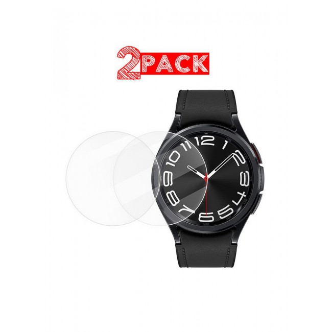 CATANES (for Samsung Galaxy Watch 6 Classic 43mm) 2 Pack Screen Protector Tempered Glass Anti-Scratch 9H Ultra-thin Screen Protector Protective Film Cover Accessories