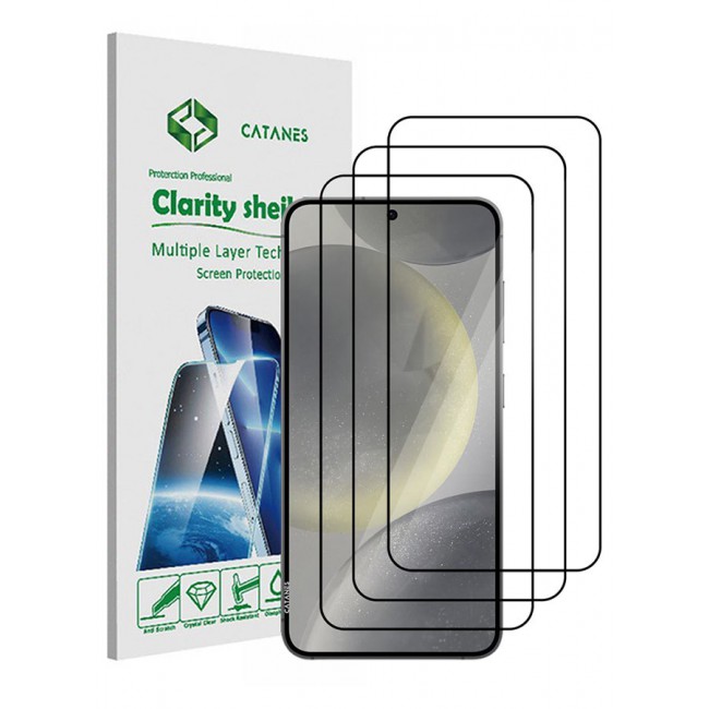 CATANES 3 Pack Samsung Galaxy S24 Plus Screen Protector 9H Hardness Scratch Resistance Screen Protector Touch Sensitive Case Friendly Tempered Glass Film