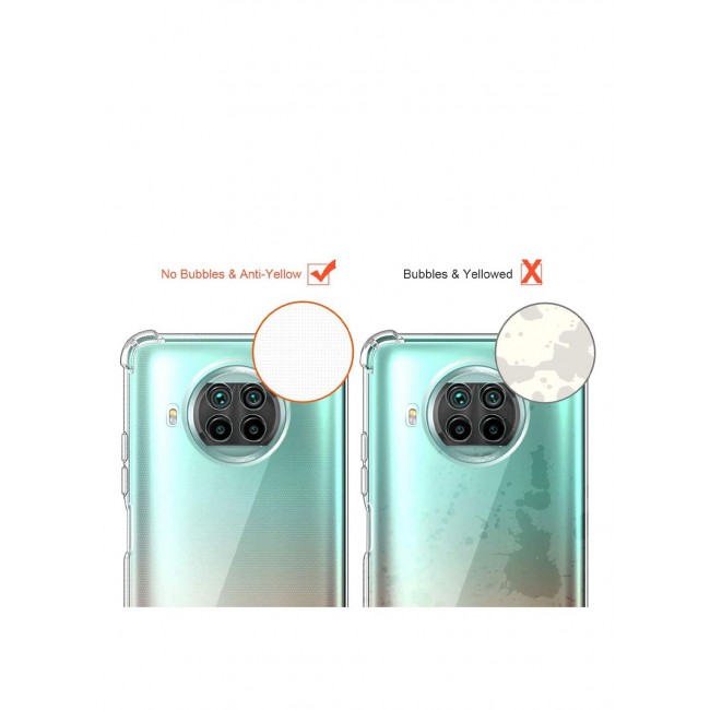 CATANES Xiaomi Mi 10i 5G Case Cover Clear Protective TPU Four Corners Cover Transparent Soft Case