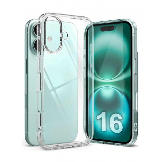 CATANES ( for iPhone 16 ) 3 Pack, 1 Case and 2 Screen Protectors, Clear TPU, Ultra Slim, Shockproof, Scratch-Resistant Case Cover