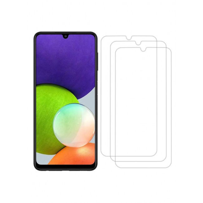 CATANES 3 Pack For Samsung Galaxy A22 Screen Protector Tempered Glass Full Glue Back
