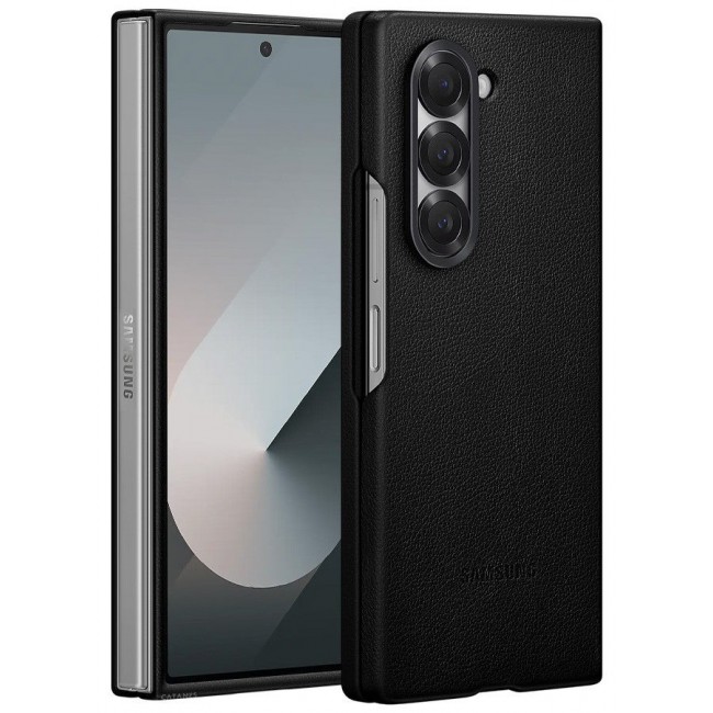 CATANES (for Samsung Galaxy Z Fold 6) Case Cover Kindsuit Leather Case Slim and sleek silhouette / Black