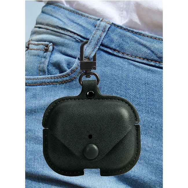 CATANES AirPods Pro 2 Case Leather Case Cover with Keychain Compatible with Apple AirPods Pro 2nd Generation 2022 Dark Green