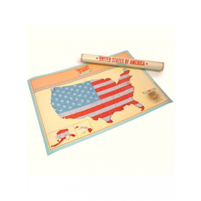 MARGOUN Scratch Off Map of The United Stated of America USA Travel Map Wall Poster