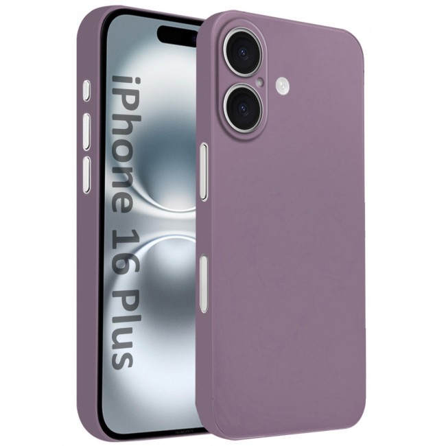 CATANES Thin Case for iPhone 16 Plus , Back Cover Sturdy Durable Ultra-Thin Case Drop Protection Cover Clear - Purple