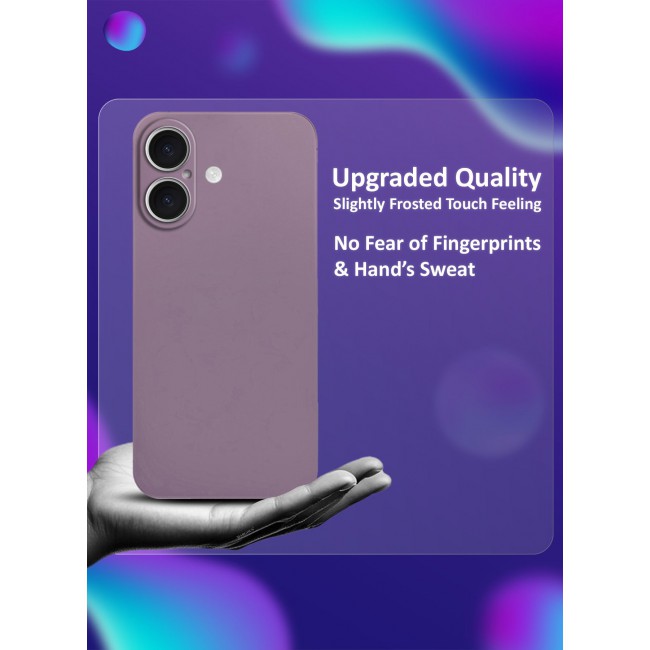 CATANES Thin Case for iPhone 16 Plus , Back Cover Sturdy Durable Ultra-Thin Case Drop Protection Cover Clear - Purple