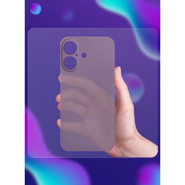 CATANES Thin Case for iPhone 16 Plus , Back Cover Sturdy Durable Ultra-Thin Case Drop Protection Cover Clear - Purple