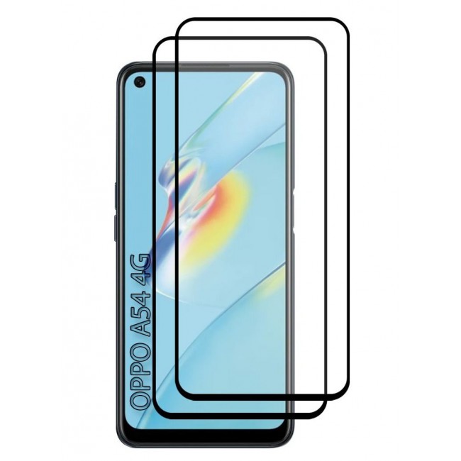 CATANES 2Pack for Oppo A54 Screen Protector Anti-Scratch Tempered Glass Clear HD Edge to Edge Full Coverage 9H Case Friendly Film 6.51 inch