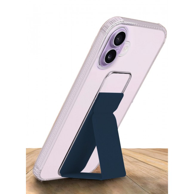 CATANES 2 Packs Finger Grip Clear Case Cover for iPhone 17- Kickstand Car Magnetic Holder Multi-function Protective Two-in-one Case with 3D Screen Protector - Dark Blue