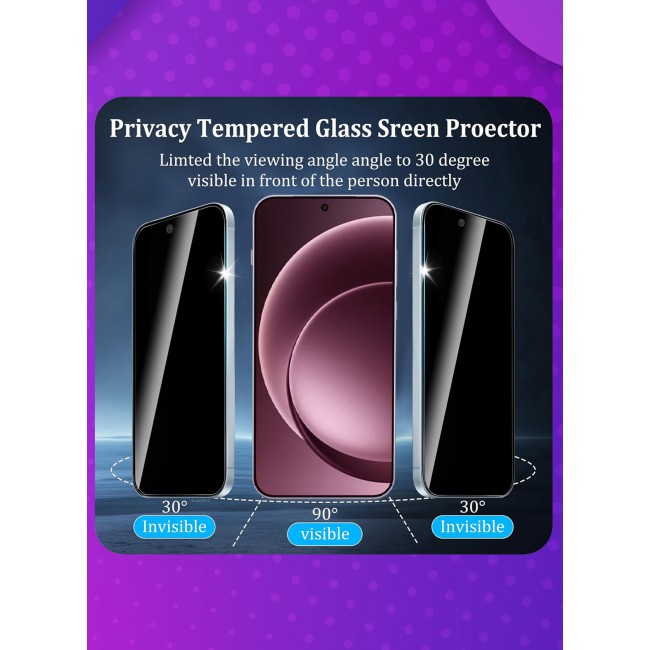 CATANES 2 PCS of Premium Privacy Shield for OnePlus 15 9H Tempered Glass Screen Protector