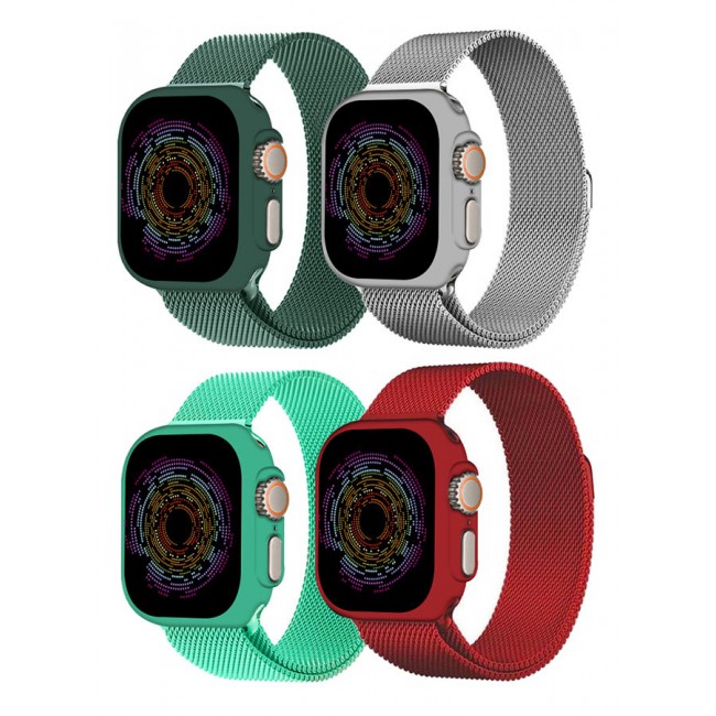 CATANES 4 Pack Stainless Steel Milanese Loop Compatible with Apple Watch Band 42mm 44mm 45mm 49mm men and women Mesh Loop Magnetic Clasp Replacement for iWatch Bands Ultra2/Ultra/Series 9 8 7 SE 6 5 4 3 2 1