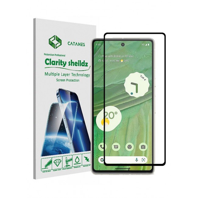 CATANES Google Pixel 7 Screen Protector Tempered Glass 9H Anti-Scratch Shatterproof HD Edge to Edge Full Coverage Film 6.3 inch