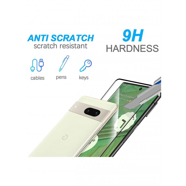 CATANES Google Pixel 7 Screen Protector Tempered Glass 9H Anti-Scratch Shatterproof HD Edge to Edge Full Coverage Film 6.3 inch