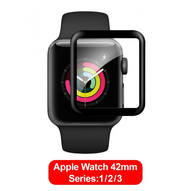 CATANES Screen Protector for Apple Watch 42mm Series 1 2 3 HD Clear Ultra-Thin Curved Full Coverage Glass (42mm)