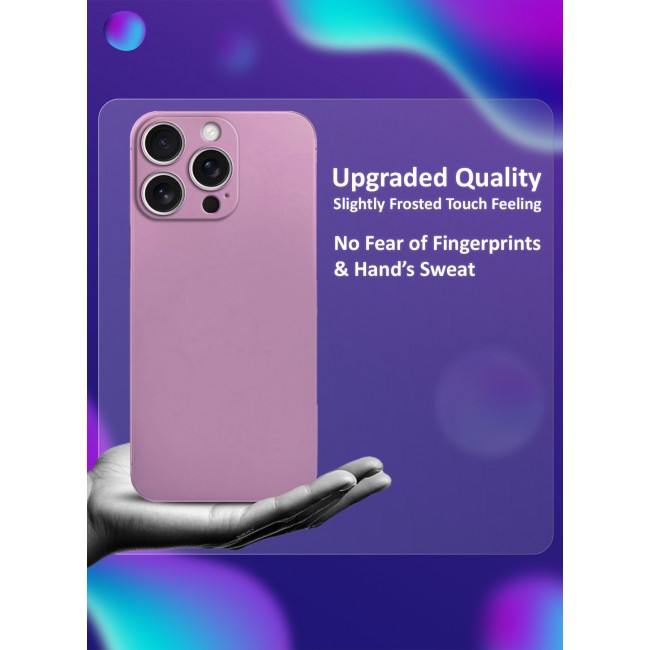 CATANES Thin Case for iPhone 16 Pro , Back Cover Sturdy Durable Ultra-Thin Case Drop Protection Cover Clear - Pink