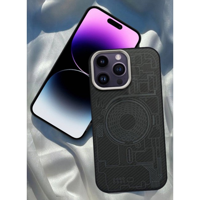 CATANES [for iPhone 14 Pro Max] Case Carbon Fiber Made Slim & Light Shockproof Phone Cover Grade Protection