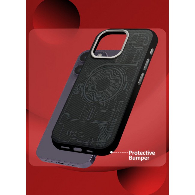 CATANES [for iPhone 14 Pro Max] Case Carbon Fiber Made Slim & Light Shockproof Phone Cover Grade Protection