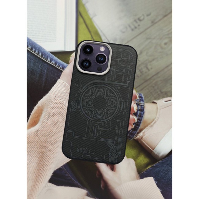 CATANES [for iPhone 14 Pro Max] Case Carbon Fiber Made Slim & Light Shockproof Phone Cover Grade Protection