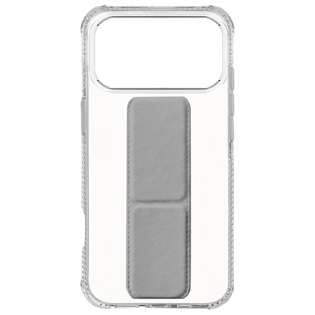 CATANES 2 Packs Finger Grip Clear Case Cover for iPhone 17 Pro Max - Kickstand Car Magnetic Holder Multi-function Protective Two-in-one Case with Privacy Screen Protector - Grey