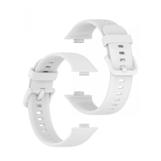 CATANES Wristband for Huawei Watch Fit 3/Fit 4/Fit 4 Pro Bands, Silicone Bracelet Quick Release Arm Band, Replacement Smartwatch Band Quick Release Sport Strap - White