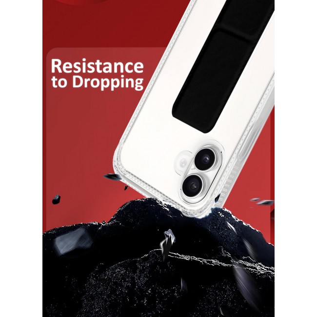 CATANES ( for iPhone 16 Plus ) Case with Phone Grip and Expanding Stand, Kickstand Fully Protective Cover with Phone Grip Holder