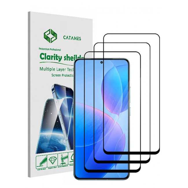 CATANES 3 Pack For Xiaomi Redmi K70 Pro Screen Protector 9H Hardness Scratch Resistance Screen Protector Touch Sensitive Case Friendly Tempered Glass Film