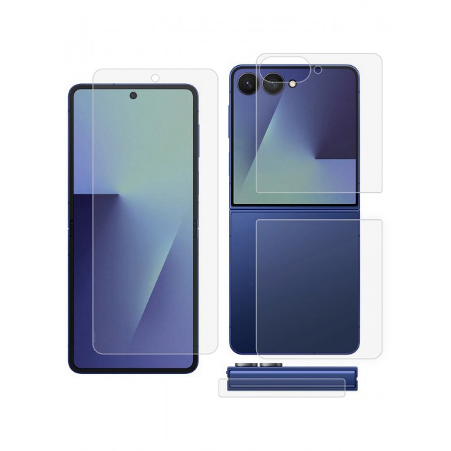 CATANES 3Packs Dual Guard Ceramic Screen Protector for Samsung Galaxy Z Flip 7 â€“ Full Inner & Outer Display PET Protection