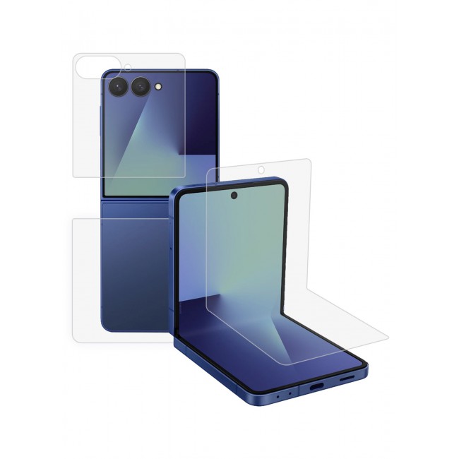 CATANES 3Packs Dual Guard Ceramic Screen Protector for Samsung Galaxy Z Flip 7 â€“ Full Inner & Outer Display PET Protection