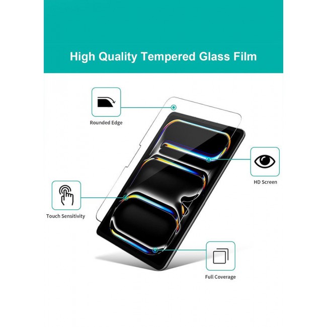 CATANES Screen Protector for iPad Pro 11-Inch M5/M4 - 2024, 9H Tempered Glass Film, HD Clear