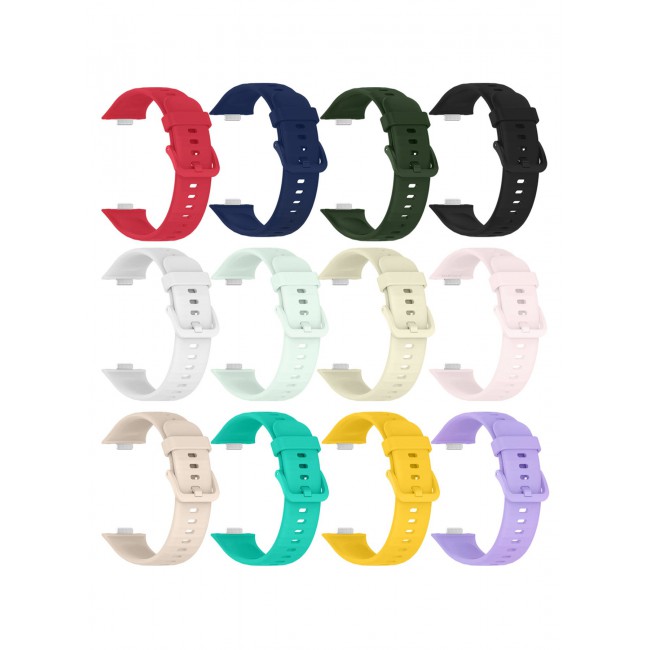 CATANES 12Packs Wristband for Huawei Watch Fit 3/Fit 4/Fit 4 Pro Bands, Silicone Bracelet Quick Release Arm Band, Replacement Smartwatch Band Quick Release Sport Straps - 12 Colours