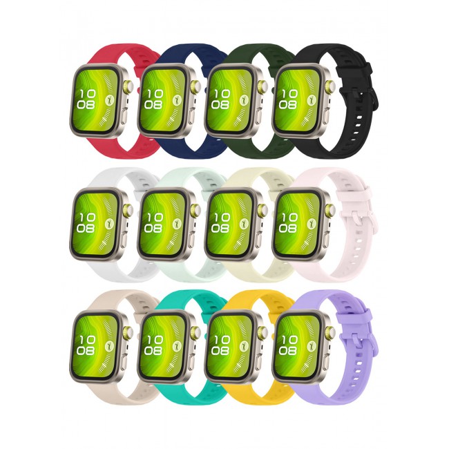 CATANES 12Packs Wristband for Huawei Watch Fit 3/Fit 4/Fit 4 Pro Bands, Silicone Bracelet Quick Release Arm Band, Replacement Smartwatch Band Quick Release Sport Straps - 12 Colours