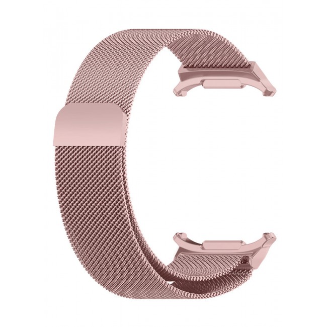 CATANES (for Samsung Galaxy Watch 7 Ultra) Milanese Loop, Metal Mesh Adjustable Strap, Magnetic Clasp Mesh Bands Stainless Steel Metal Connector Rose Gold