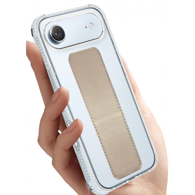 CATANES 2 Packs Finger Grip Clear Case Cover for iPhone 17 Air- Kickstand Car Magnetic Holder Multi-function Protective Two-in-one Case with 3D Screen Protector - Golden