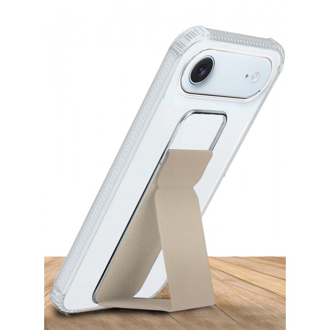 CATANES 2 Packs Finger Grip Clear Case Cover for iPhone 17 Air- Kickstand Car Magnetic Holder Multi-function Protective Two-in-one Case with 3D Screen Protector - Golden