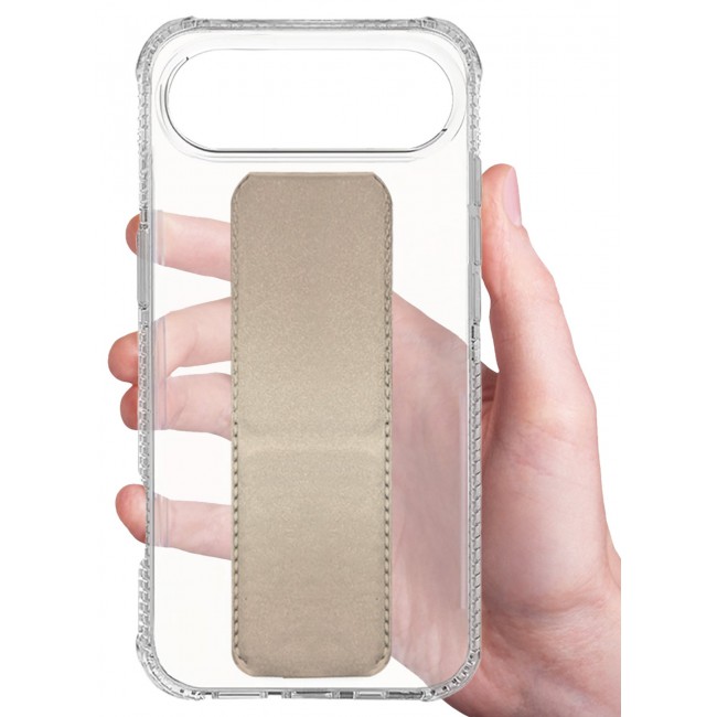 CATANES 2 Packs Finger Grip Clear Case Cover for iPhone 17 Air- Kickstand Car Magnetic Holder Multi-function Protective Two-in-one Case with 3D Screen Protector - Golden