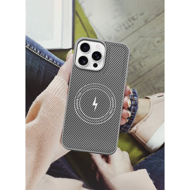 CATANES iPhone 16 Pro Max Case Leather 3Packs Antifingerprint Cover with Detachable Wallet Card Slot Shell Insert Card Holder Anti Fall Protection Carbon Fiber Design with Two 3D Screen Protectors - Grey
