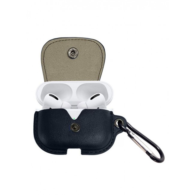 CATANES AirPods Pro 2 Case Leather Case Cover with Keychain Compatible with Apple AirPods Pro 2nd Generation 2022 Dark Blue