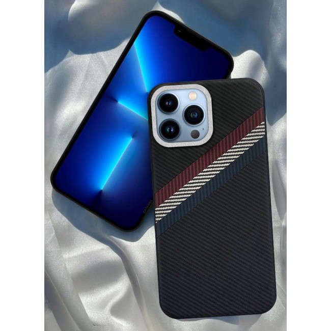 CATANES (for iPhone 13 Pro Max) Case Cover Carbon Fiber Pattern Phone Case Slim Shockproof Back Cover