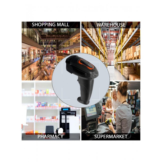 MARGOUN Wired Laser Barcode Scanner with USB Cable, High-Performance Scanning for Warehouse, Supermarket & Logistics (X-9103)