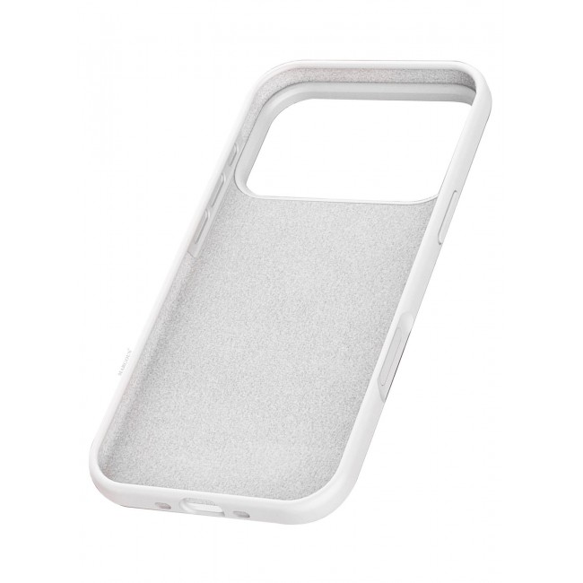 CATANES Silicone Protective Phone Case for iPhone 17 Pro - Soft Anti-Scratch Microfiber Lining Ultra Slim Drop Protection Phone Cover - White