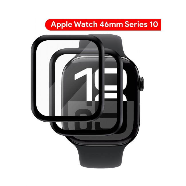 CATANES 2-Pack Tempered Glass Screen Protector for Apple Watch 46mm Series 10 – 9H Anti-Scratch Ultra-Thin Protective Film Cover Clear Color