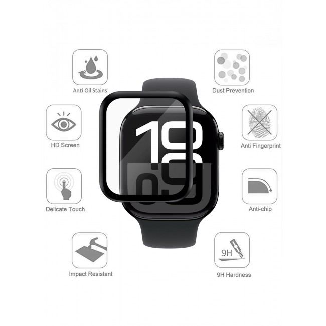 CATANES 2-Pack Tempered Glass Screen Protector for Apple Watch 46mm Series 10 – 9H Anti-Scratch Ultra-Thin Protective Film Cover Clear Color